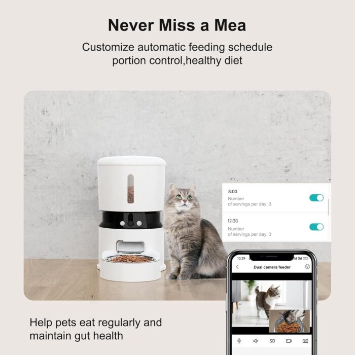 Smart Automatic Pet Feeder with Dual HD Camera - Image 5