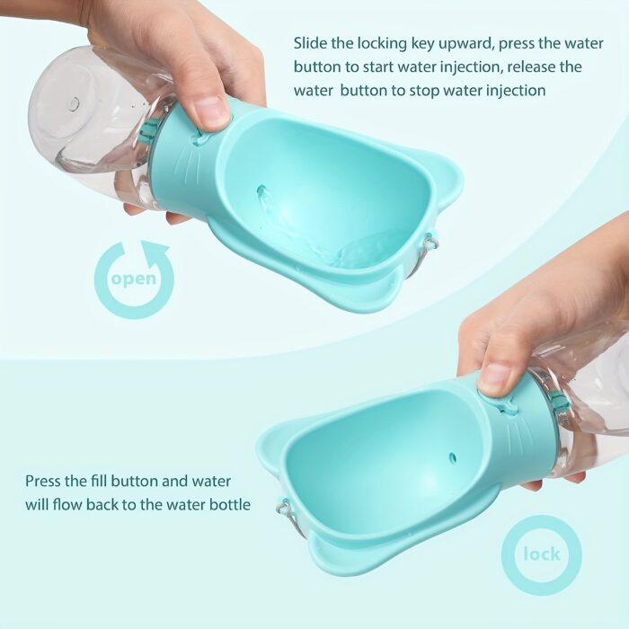 Portable Dog Water Bottle with Food Container - Leak-Proof Travel Dispenser - Image 5