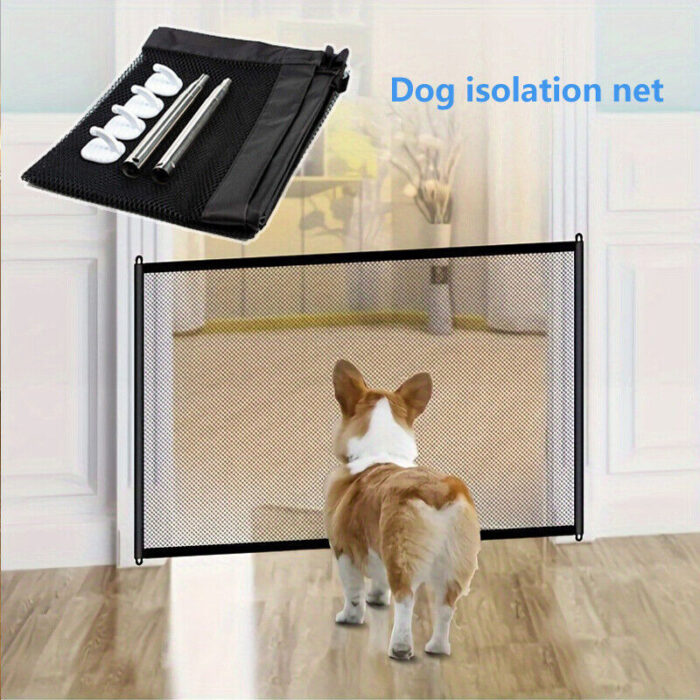 Portable Dog Safety Gate - Mesh Isolation Net for Pets - Image 3
