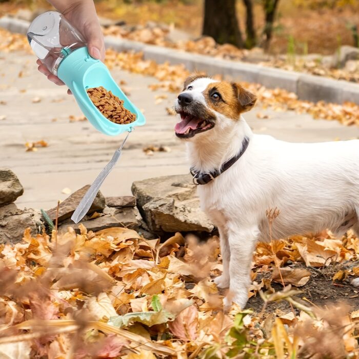 Portable Dog Water Bottle with Food Container - Leak-Proof Travel Dispenser - Image 4
