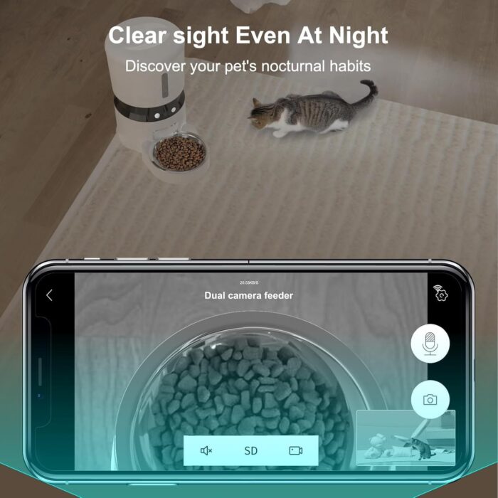 Smart Automatic Pet Feeder with Dual HD Camera - Image 3