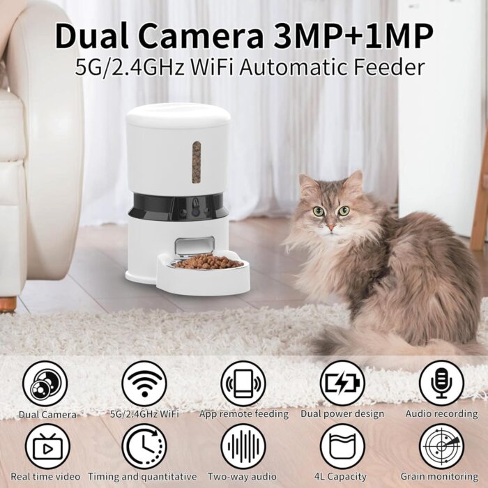 Smart Automatic Pet Feeder with Dual HD Camera - Image 9