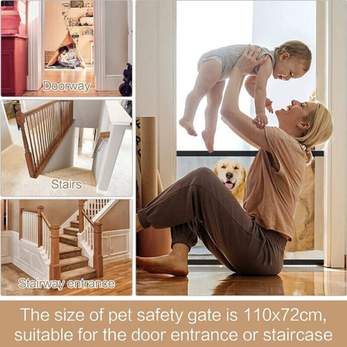 Portable Dog Safety Gate - Mesh Isolation Net for Pets - Image 9