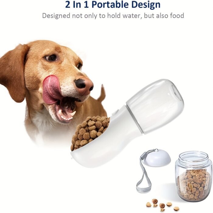 Portable Dog Water Bottle with Food Container - Leak-Proof Travel Dispenser - Image 3