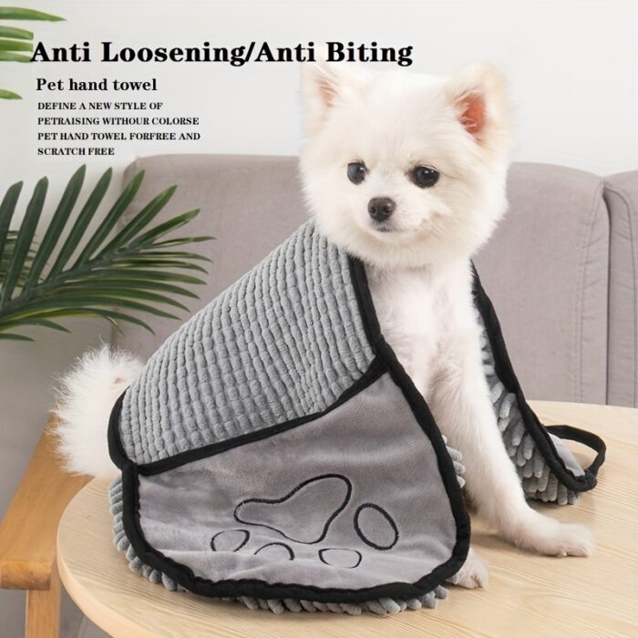 Super Absorbent Pet Towel with Hand Pockets - Image 2