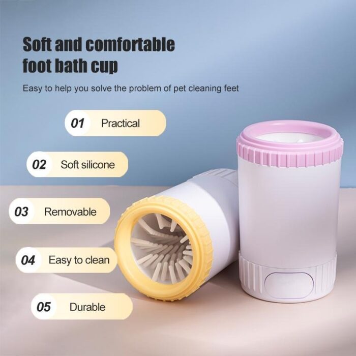 Dog Paw Cleaner Cup with Soft Silicone Brush - Image 5